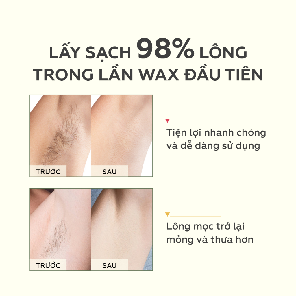 Ảnh Sáp wax lông nóng UMIHA 135G wax sạch lông Nách, Chân Tay, Bikini, Body, phù hợp cho mọi loại da 3
