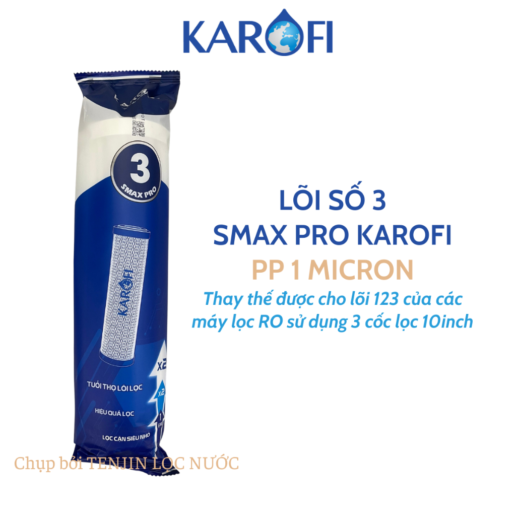 Combo 5 Lõi Lọc Thô SMAX PRO KAROFI Gồm 2 Lõi Số 1 + 1 Bộ 123 Chính Hãng Thay Thế Được Cho Các Máy Lọc Nước RO