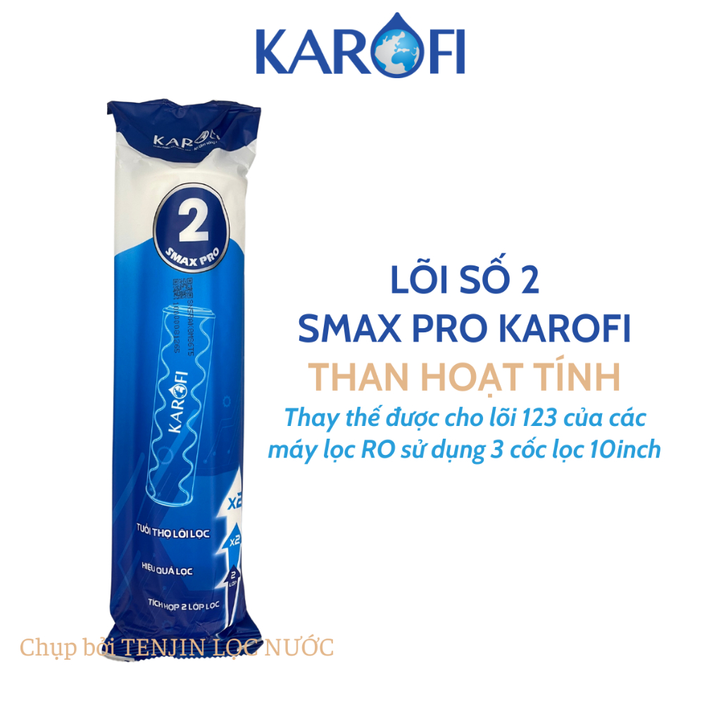 Combo 5 Lõi Lọc Thô SMAX PRO KAROFI Gồm 2 Lõi Số 1 + 1 Bộ 123 Chính Hãng Thay Thế Được Cho Các Máy Lọc Nước RO
