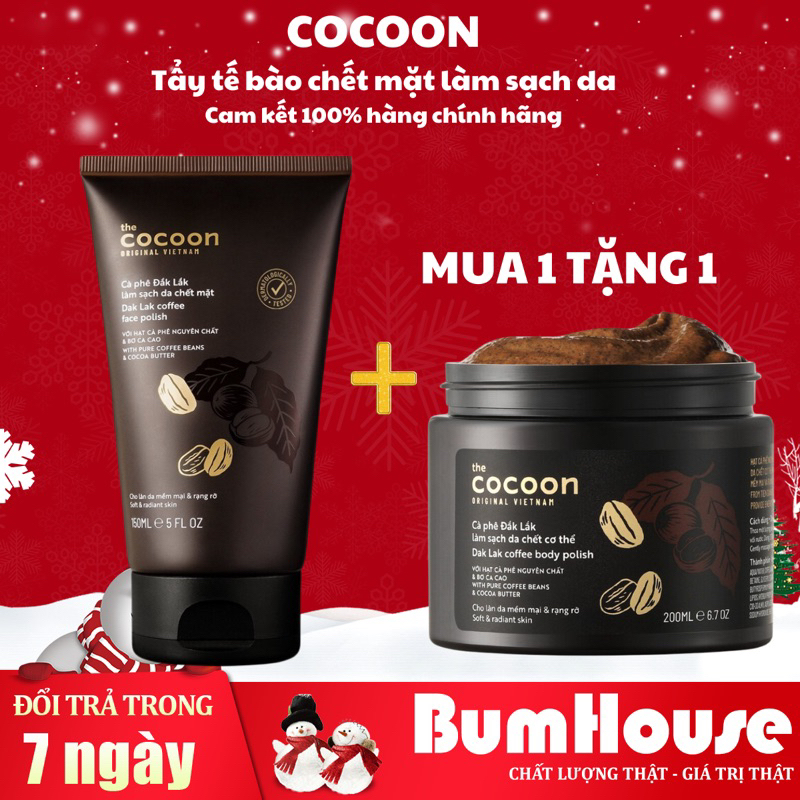 Ảnh Cà phê Đắk Lắk làm sạch da chết mặt cocoon 150ml 3
