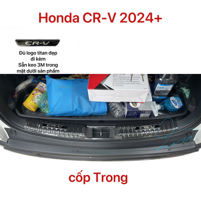 Ốp Chống Trầy Cốp CARBON xe Honda CRV 2024 2025 2026 vân Cacbon cao cấp
