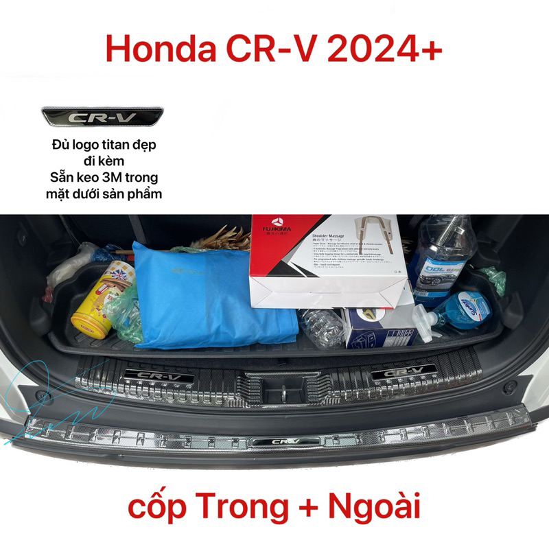 Ốp Chống Trầy Cốp CARBON xe Honda CRV 2024 2025 2026 vân Cacbon cao cấp
