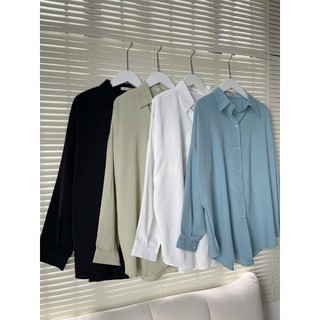 Áo Sơ Mi Free Size Công Sở, Chất Vải Mềm Mịn, Đứng Form, Thoải Mái Khi Mặc Thích Hợp 4 Mùa