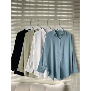 Áo Sơ Mi Free Size Công Sở, Chất Vải Mềm Mịn, Đứng Form, Thoải Mái Khi Mặc Thích Hợp 4 Mùa