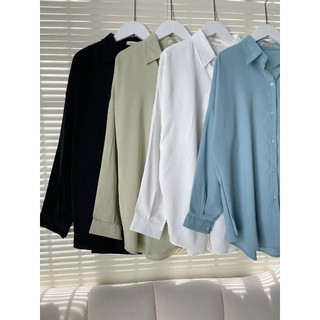 Áo Sơ Mi Free Size Công Sở, Chất Vải Mềm Mịn, Đứng Form, Thoải Mái Khi Mặc Thích Hợp 4 Mùa