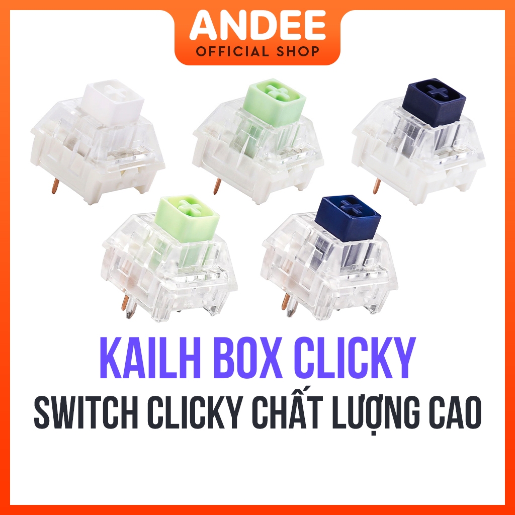 Switch Kailh Box White Jade Navy hệ Clicky bán lẻ công tắc phím cơ chất