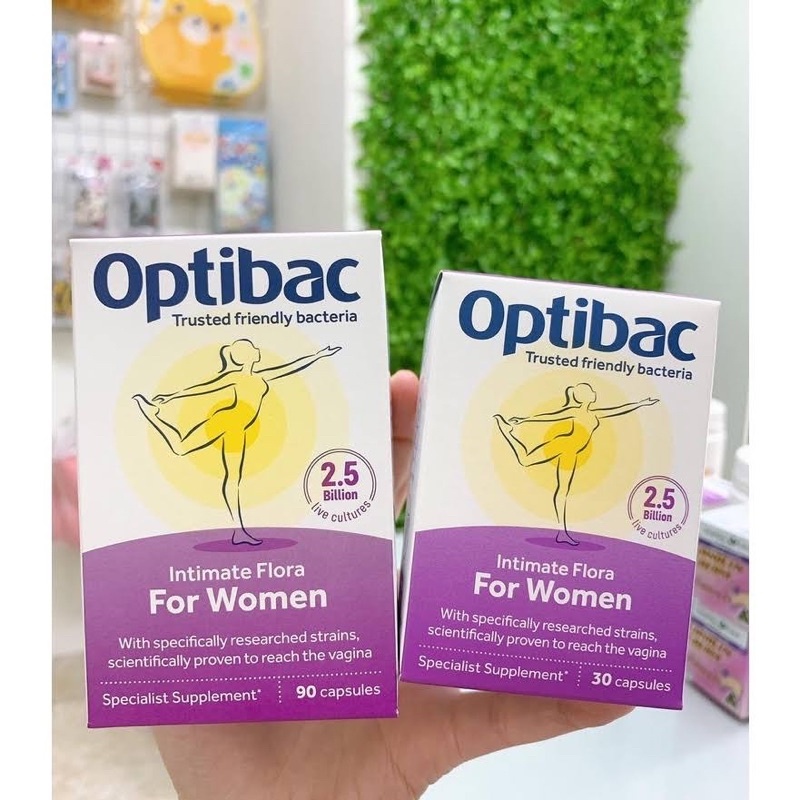 Bác Sĩ Cung Optibac Tím – Men Vi Sinh Phụ Khoa, Chăm Sóc Vùng Kín, Lợi Khuẩn, Tăng Sức Đề Kháng (Hộp 30 viên/90 viên)