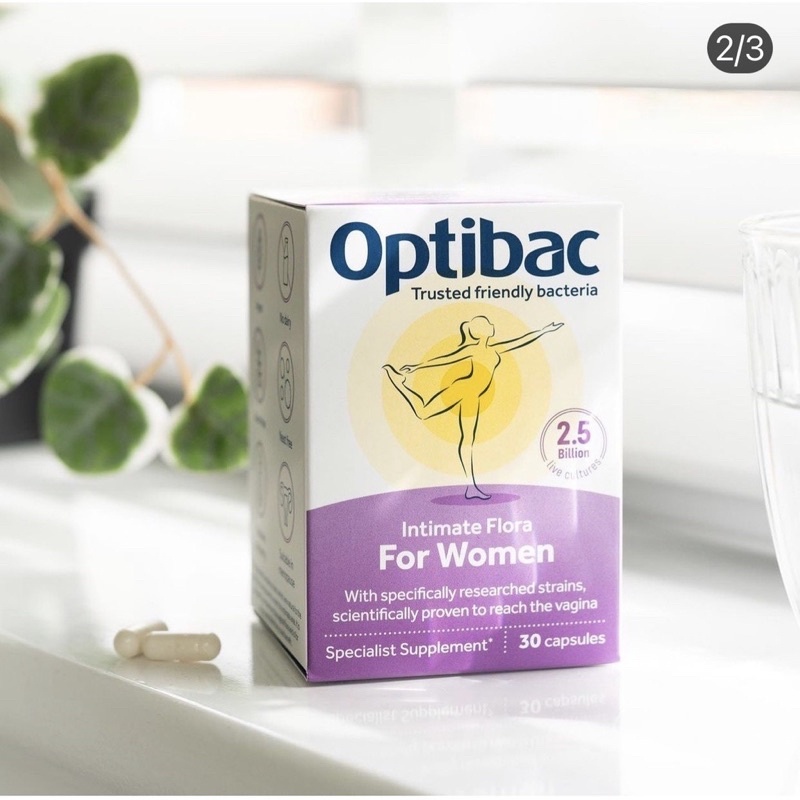 Bác Sĩ Cung Optibac Tím – Men Vi Sinh Phụ Khoa, Chăm Sóc Vùng Kín, Lợi Khuẩn, Tăng Sức Đề Kháng (Hộp 30 viên/90 viên)