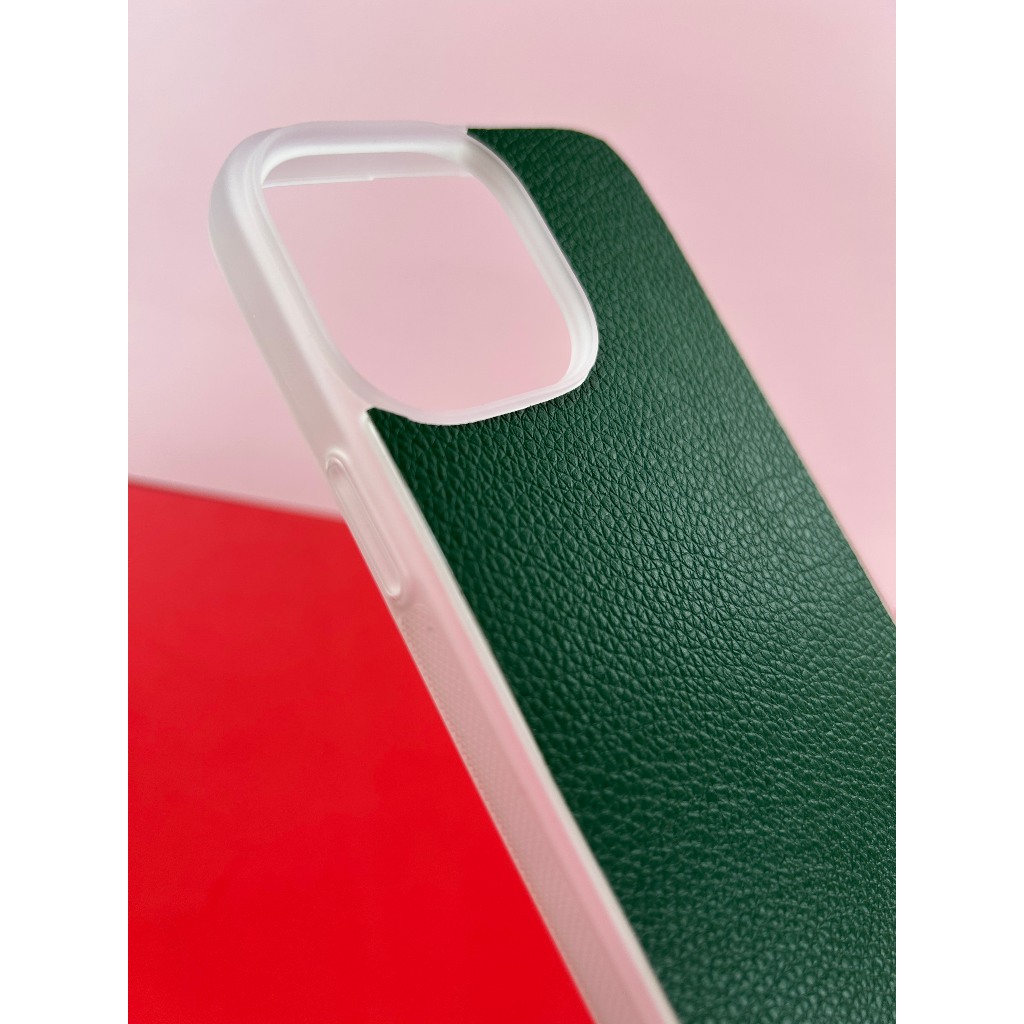 Ốp da iphone màu Đen và Xanh Green