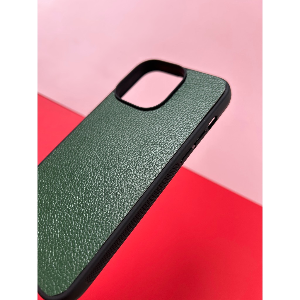 Ốp da iphone màu Đen và Xanh Green