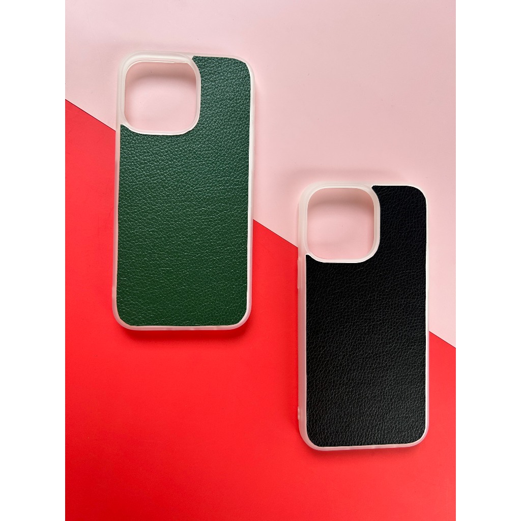 Ốp da iphone màu Đen và Xanh Green