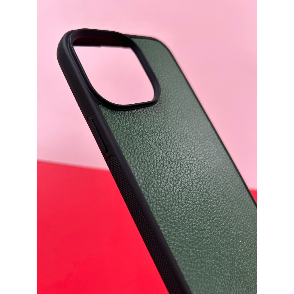 Ốp da iphone màu Đen và Xanh Green