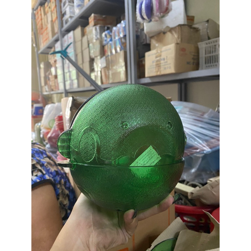 [NHƯ ANH SHOP] CHÉN THUỶ TINH XANH LÁ HÌNH CON CÁ INDO