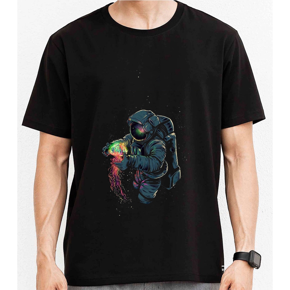 Áo thun đen High up in hình Mysterio Universe co dãn thấm hút mồ hôi đủ size 40-100kg Basetee Unisex
