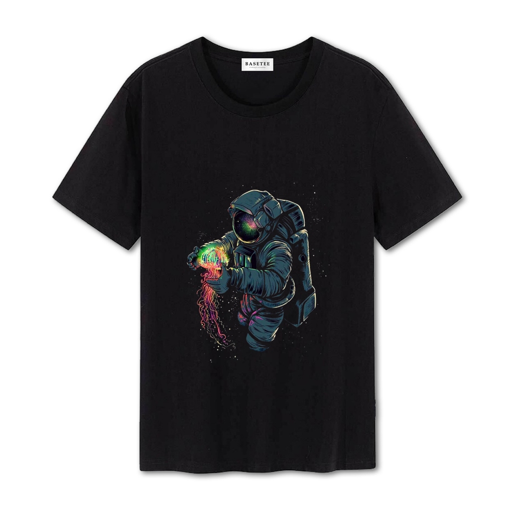 Áo thun đen High up in hình Mysterio Universe co dãn thấm hút mồ hôi đủ size 40-100kg Basetee Unisex