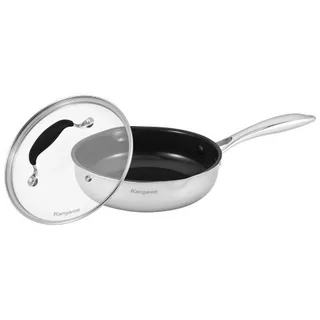 Chảo inox 28cm chống dính đáy từ Kangaroo KG3IF2802