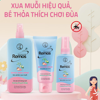 Xịt Chống Muỗi Phun Sương Remos (70ml, 150ml) và Kem Chống Muỗi Remos (70g)