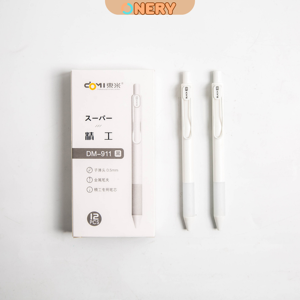 Combo 10 bút bi bấm DOMI cao cấp - Ngòi 0.5mm - nét đều chữ đẹp ONERY