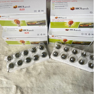 Hộp 10 bóng xi nhan đèn phanh ô tô điện 12v/24v 21w trắng.