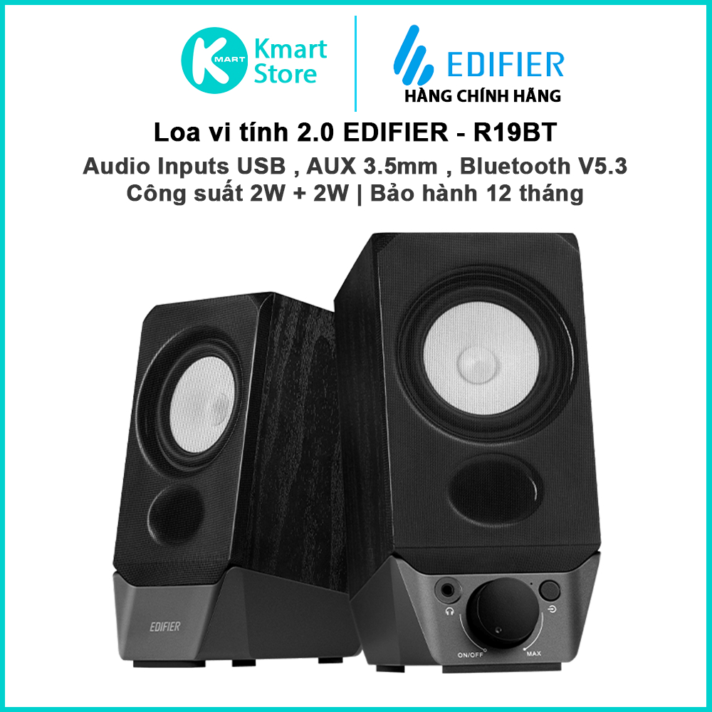 Loa vi tính EDIFIER R19BT | Kết nối Bluetooth V5.3 , Jack AUX 3.5mm ...