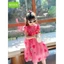 Váy Đầm Cao Cấp Sofia Candy Tơ Nhũ Lót Lụa Mềm Mát Màu Hồng Gấu Dâu Trái Tim Cánh Tiên Dáng A Xòe Cho Bé Gái