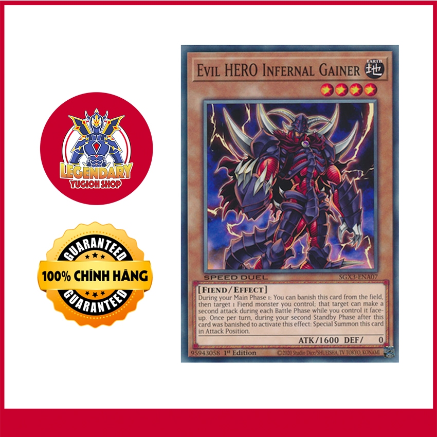 Yu-Gi-Oh! Evil Hero Infernal Gainer LED5-EN018 Common 1st Edition – From Legendary Duelists: Immortal Destiny