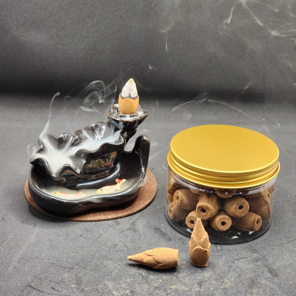 Trầm Hương ngọc am, bách xanh, quế, nguyên chất, khói ngược, cháy lâu, phong thủy tài lộc 35-40 nụ