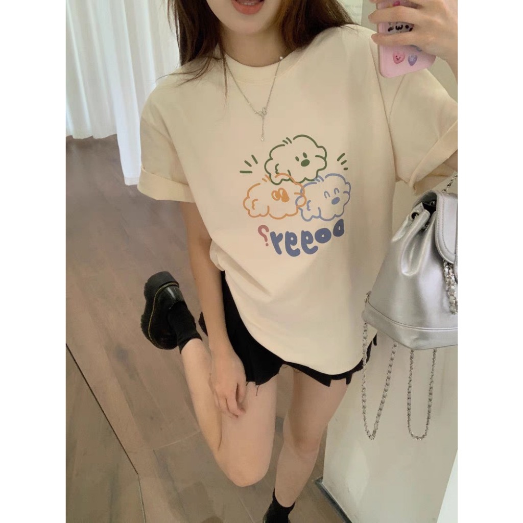 Áo thun nữ In Hình JULY, áo Phông Nữ ngắn tay chất thun Cotton 2 chiều mềm mại phong cách Hàn Quốc