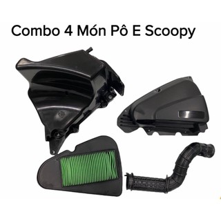 Bộ pô e bao tử Scoopy Zoomer gắn lắp cho Vision vs 110 2015 2017 2019
