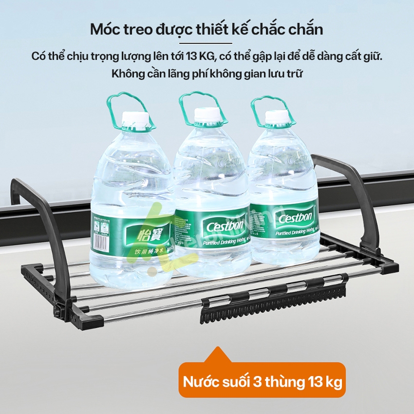 Giá treo lan can ban công LUMERA,giá phơi đồ treo,kệ treo ban công,kệ phơi đồ ban công đa năng gấp gọn