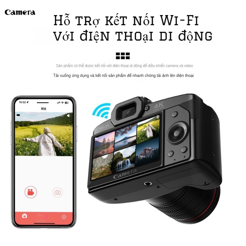 4K entry-level micro máy ảnh đơn 64 megapixel micro wifi máy ảnh kỹ ...