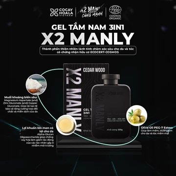 Combo Vì Anh Ngon X2 Manly - Sữa tắm gội hương nước hoa nam tính Cỏ Cây Hoa Lá 320g & Gel vệ sinh nam 150g Dearbodyuk