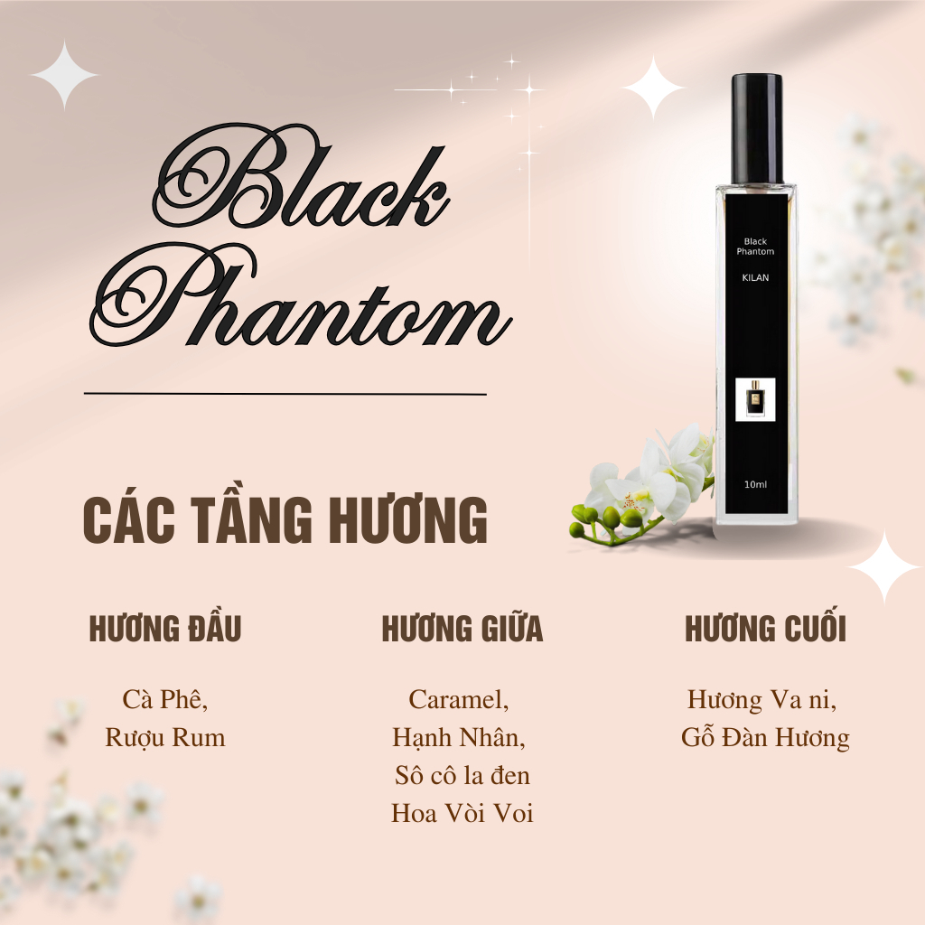 [ Nước hoa chiết cao cấp 10ml ] Kilian Black Phantom -Phong cách: Bí ẩn, Quyến rũ, Tinh tế