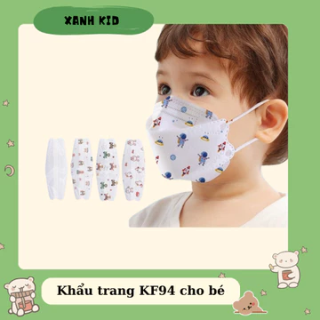 Set 10 chiếc Khẩu Trang Trẻ Em Cao Cấp 4 Lớp KF94 Khẩu Trang Y Tế 4D Kháng Khuẩn Chống Bụi Mịn Cho Bé