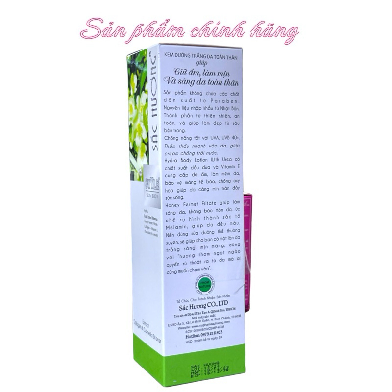 Kem Sắc Hương trắng da toàn thân 250ml Chính hãng (tặng nước hoa)