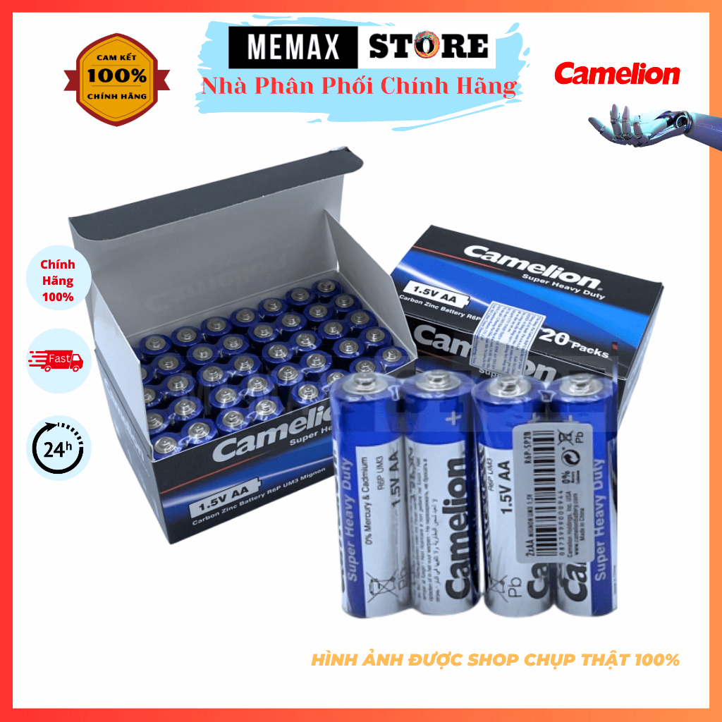 Hộp 40 Viên Pin Aa Aaa Camelion Super Heavy Duty Battery Pin 2a 3a