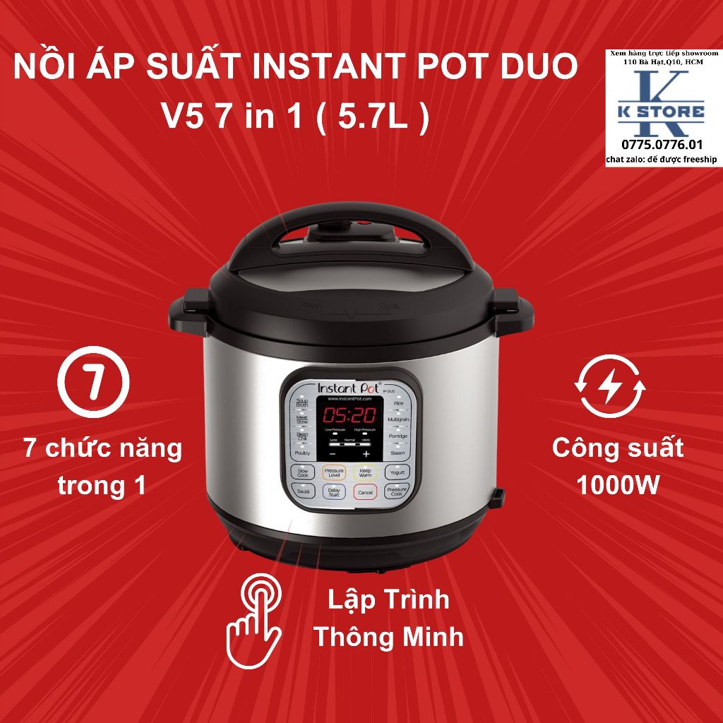 Nồi áp suất đa năng Instant Pot V5 7 in 1, Nồi áp suất tiện lợi - Hàng ...