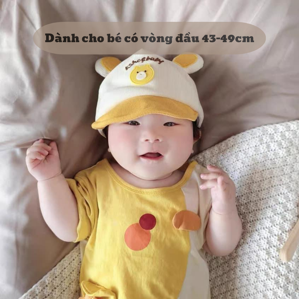 Mũ Lưỡi Trai Hình Tai Gấu Dễ Thương Cho Bé 6-24 Tháng Tuổi mesocshop