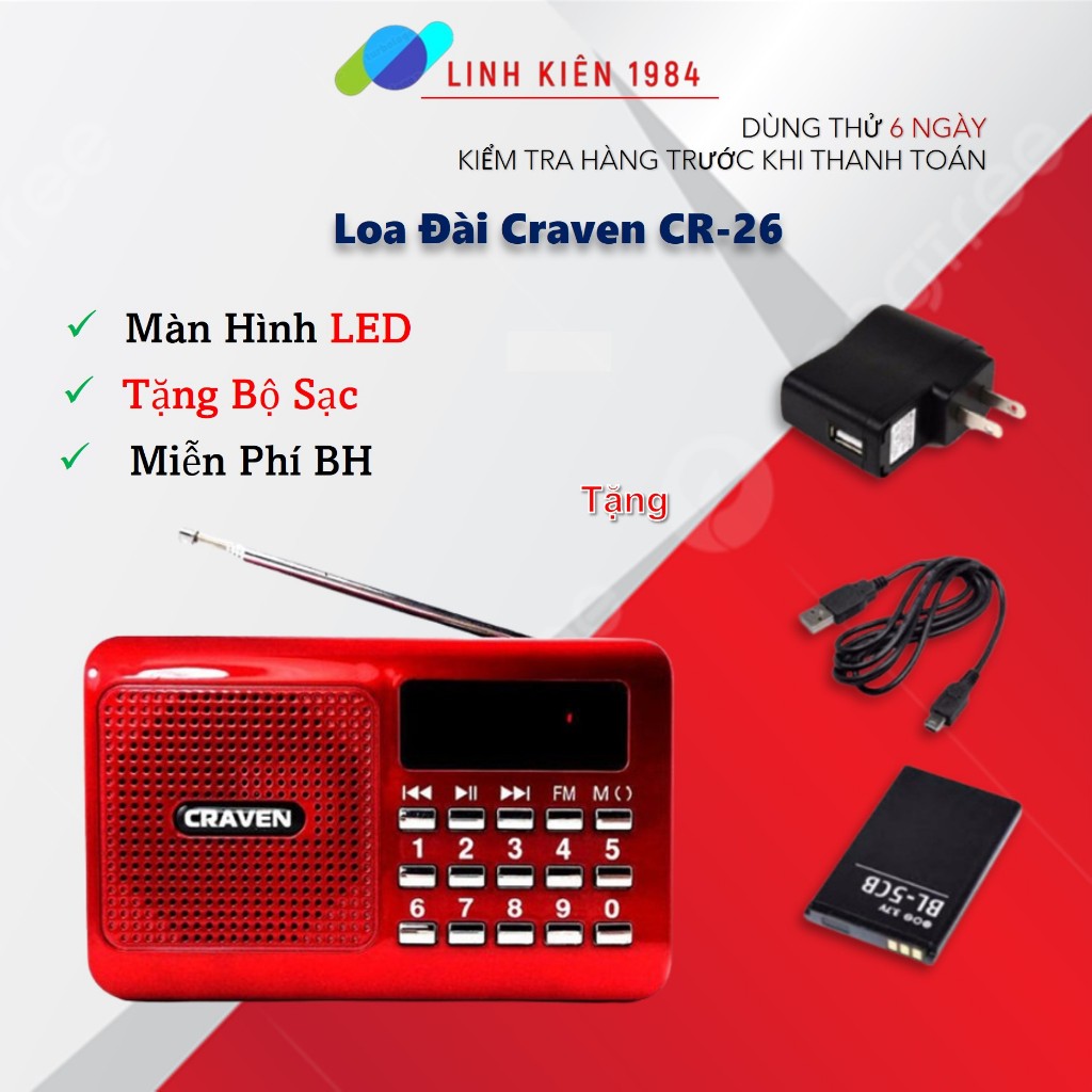 Loa Đài Craven,BKK Nghe Thẻ Nhớ, USB, FM, Máy Nghe Nhạc Mini Tắm Ngôn ...