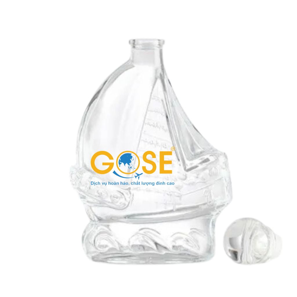 Ảnh Chai rượu Thuyền Buồm GOSE thủy tinh 500ml cáo cấp trang trọng dùng đóng giỏ quà trang trí 2