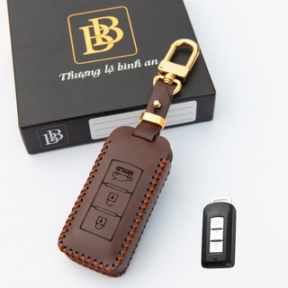 Bao Da Chìa Khóa MITSHUBISHI Xforce 2024 Outlander, Xpander, Pajero, Triton khoá thông minh Bảo Hành 2 năm Da bò 100% BB