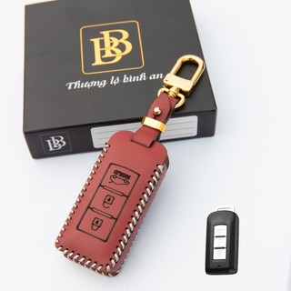 Bao Da Chìa Khóa MITSHUBISHI Xforce 2024 Outlander, Xpander, Pajero, Triton khoá thông minh Bảo Hành 2 năm Da bò 100% BB