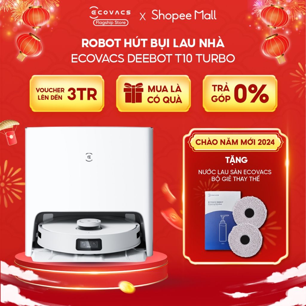 Robot hút bụi lau sàn Ecovacs T10 Turbo