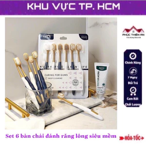Set 6 bàn chải đánh răng lông siêu mềm, chải siêu êm