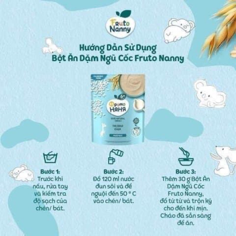 Bột Ăn Dặm Fruto - Bột Ăn Dặm Cho Bé TiBong Store Đủ Vị Công Nghệ Hiện Đại Không Gây Ngán Ăn 200g (Xuất Xứ Nga)