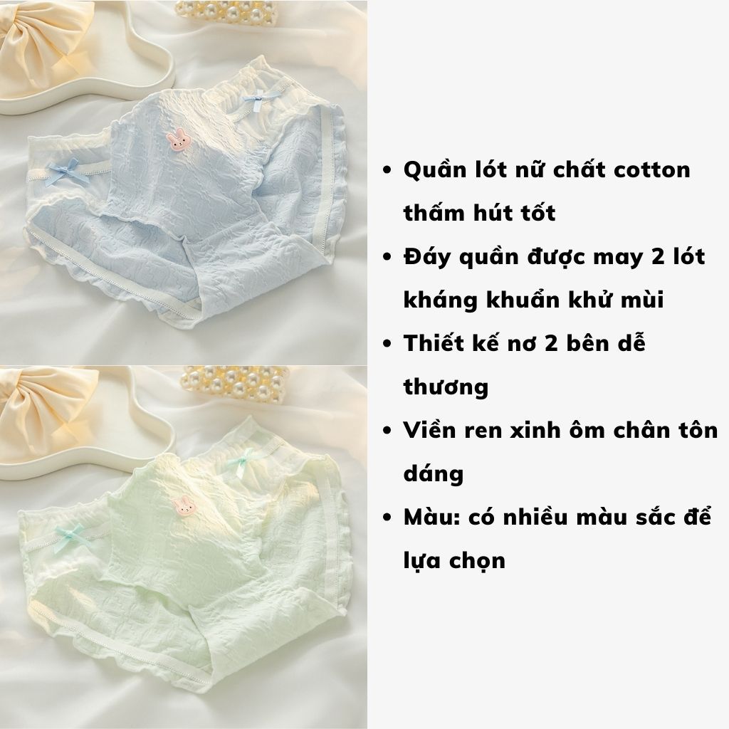 Quần lót nữ ren viền 2 bên quyến rũ mềm mại kháng khuẩn khử mùi ôm trọn mông tôn dáng LANIXA L2861