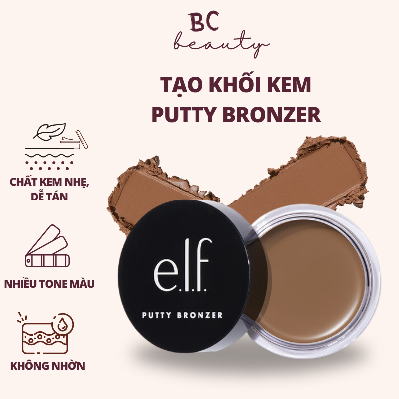Bronzer dạng kem e.l.f Putty Bronzer | Dễ Tán, Chuẩn Màu, Trung Hòa ...