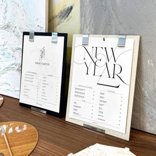 Bảng Menu Gỗ ADOR Khắc Logo Kim Loại Theo Yêu Cầu [ĐỌC MÔ TẢ], Kẹp Menu Bằng Gỗ, Bảng Gỗ Menu Có Chân Đứng