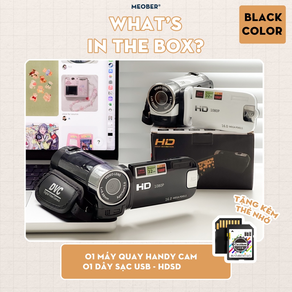 [Tặng thẻ nhớ] Máy quay số cầm tay digital handy camera - quay chụp kĩ ...