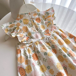Váy Trung Thu bé gái sát nách cánh tiên khuy cổ tàu 1-6 tuổi (9-26kg) N0087